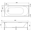 W94A-180-080W-A X-Joy Ванна акриловая 180х80