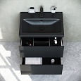 M90FHX06022BM GEM, База под раковину, подвесная, 60 см, 2 ящика push-to-open, цвет: черный матовый