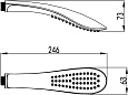 Лейка душевая Lemark LM8006C, 1-функциональная