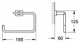Полотенцедержатель Grohe Essentials Cube 40510001