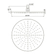Верхний душ PAINI, круглый, латунь, 25 см, черный (YO)