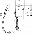 Набор для биде Hansgrohe Metris со сливным клапаном Push-Open 31285000