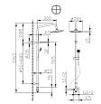 Душевая колонна без смесителя Bravat Fit R D283CP-2-RUS