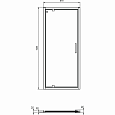Распашная дверь в нишу 90 см Ideal Standard CONNECT 2 PV Pivot K9270V3