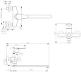 Смеситель для ванны c длинным изливом Bravat Line F65299C-1L