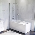 Акриловая ванна AM.PM Gem 150x70, с каркасом, шторкой, душ.системой, W90ASET-150D8