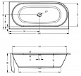 Акриловая ванна Riho DESIRE 184x84 левая +светодиоды с размещением под ванной, B088002005 (BD0600500K00133)