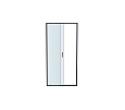 AQ ARI RA 12020BL Душевая дверь двухэлементная, раздвижная1200x2000 профиль черный, стекло прозрачное