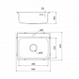 Мойка, нержавеющая сталь, полированная, 530*430, Basic, IDDIS, BAS53P0i77
