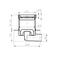 Душевой трап с решеткой под плитку PAINI 125х125 мм, Нептун