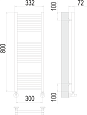 Аврора П20 500х1000 Полотенцесушитель TERMINUS