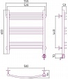 Полотенцесушитель электрический Сунержа Стилье Формат 10 ТП 600х500 00510-6050