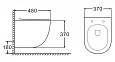 Унитаз подвесной AZARIO MORANO 480х370х370 безободковый в комплекте с сиденьем микролифт, белый (AZ-450W)
