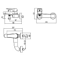 Смеситель Lemark Shift LM4334C для ванны