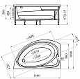 Акриловая ванна Radomir (Vannesa) Модерна  2-01-0-1-1-214, левосторонняя, каркас+панель+сифон