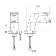 Смеситель для умывальника, сенсорный, Iddis Pulse, PULSBS0i86
