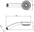 Лейка душевая Lemark LM8010C, 1-функциональная