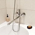 Смеситель для ванны с длинным изливом с керамическим дивертором, Iddis Sena, SENSBL2i10WA