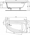 Акриловая ванна Ideal Standard HOTLINE 160х90, асимметричная, K275701