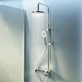 F0785A700 X-Joy, душ.система: см-ль-полка д/ванны/душа, душ.штанга, верхн. душ 220мм, ручн.душ, хром