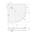 Акриловый поддон BelBagno TRAY-BB-R-90-550-15-W