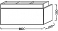 Тумба под раковину Jacob Delafon Terrace 100x48 EB1187-G1C