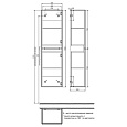 Пенал подвесной, 40 см, голубой, Edifice, IDDIS, EDI40B0i97