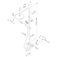 F0780910 Like,душ.система,набор:см-ль д/ванны/душа,верхний душ d220 мм, ручной душ 110 мм, 1 функция