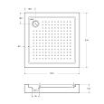 TRAY-A-A-90-15-W0 Акриловый поддон без сифона