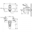 Смеситель для ванны с коротким изливом с аксессуарами Bravat Drop-D F648162C-B-RUS