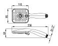 Лейка душевая Lemark LM8054C, 3-функциональная