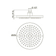 Верхний душ PAINI 250 мм, круглый, пластик, хром (CR)