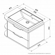 Тумба для ванной комнаты, подвесная, белая/под дерево, 80 см, Calipso, IDDIS, CAL80W0i95. Подходит умывальник 0066000i28