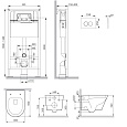 IS70101.741701 Инсталляция с клав ProC L белый глянц с подвес унит Sense FlashClean с сид м/лифт