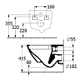 Подвесной унитаз Villeroy & Boch Subway 3.0 с микролифтом, безободковый 4670TS01