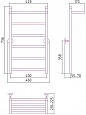 Полотенцесушитель водяной Полка + 5 Сунержа Стилье Универсал-54 800х400 00654-8040