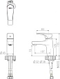 Смеситель для умывальника Bravat Vega F1119177CP