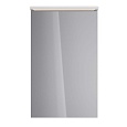 Шкаф зеркальный Lemark ZENON 50х80 см 1 дверный, петли слева, с козырьком-подсветкой, с розеткой, цвет корпуса: Белый глянец