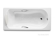 Чугунная ванна Roca Haiti 170x80 с отверстиями для ручек, anti-slip 2327G000R