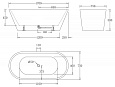 Акриловая ванна без перелива BelBagno 1700х750, BB61-1700-W0